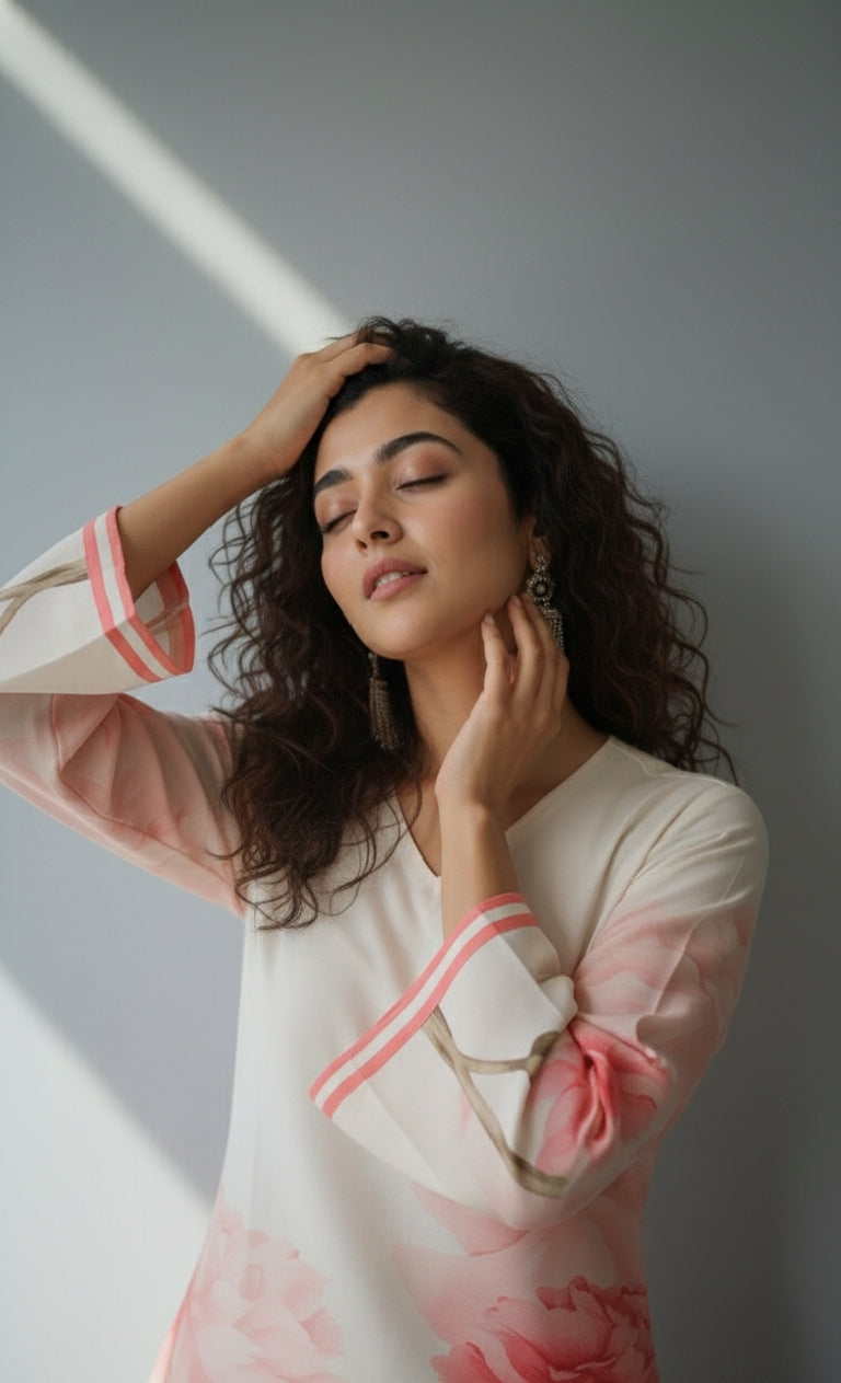 Floral Symphony Rayon Slub Collection - Co ord Set Pair