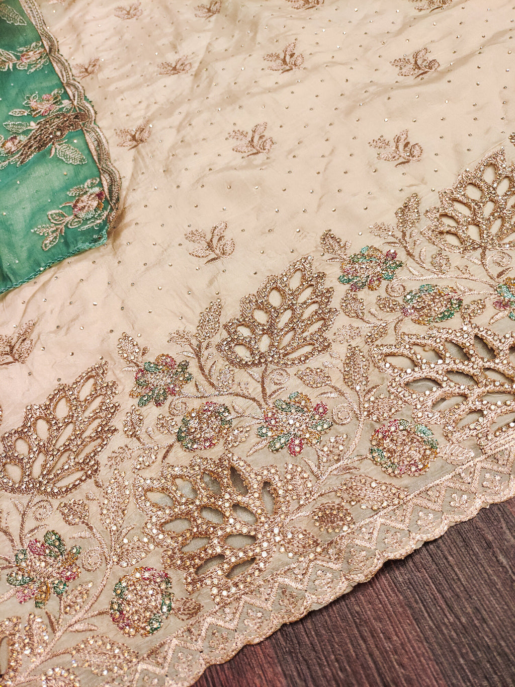 Suit salwar ( unstitched/ semi-stitched ) With Contrast set