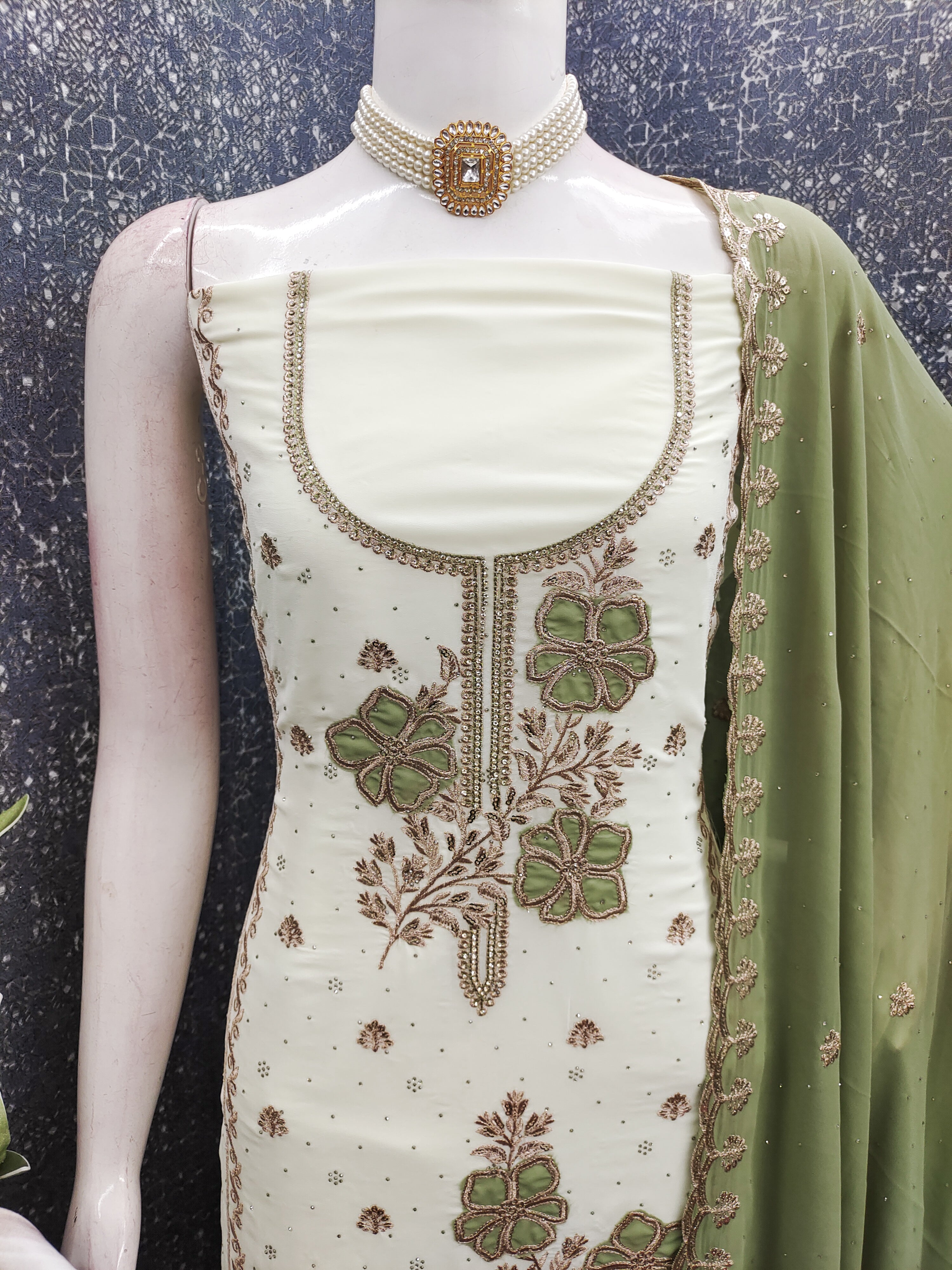 Unstitched salwar suit