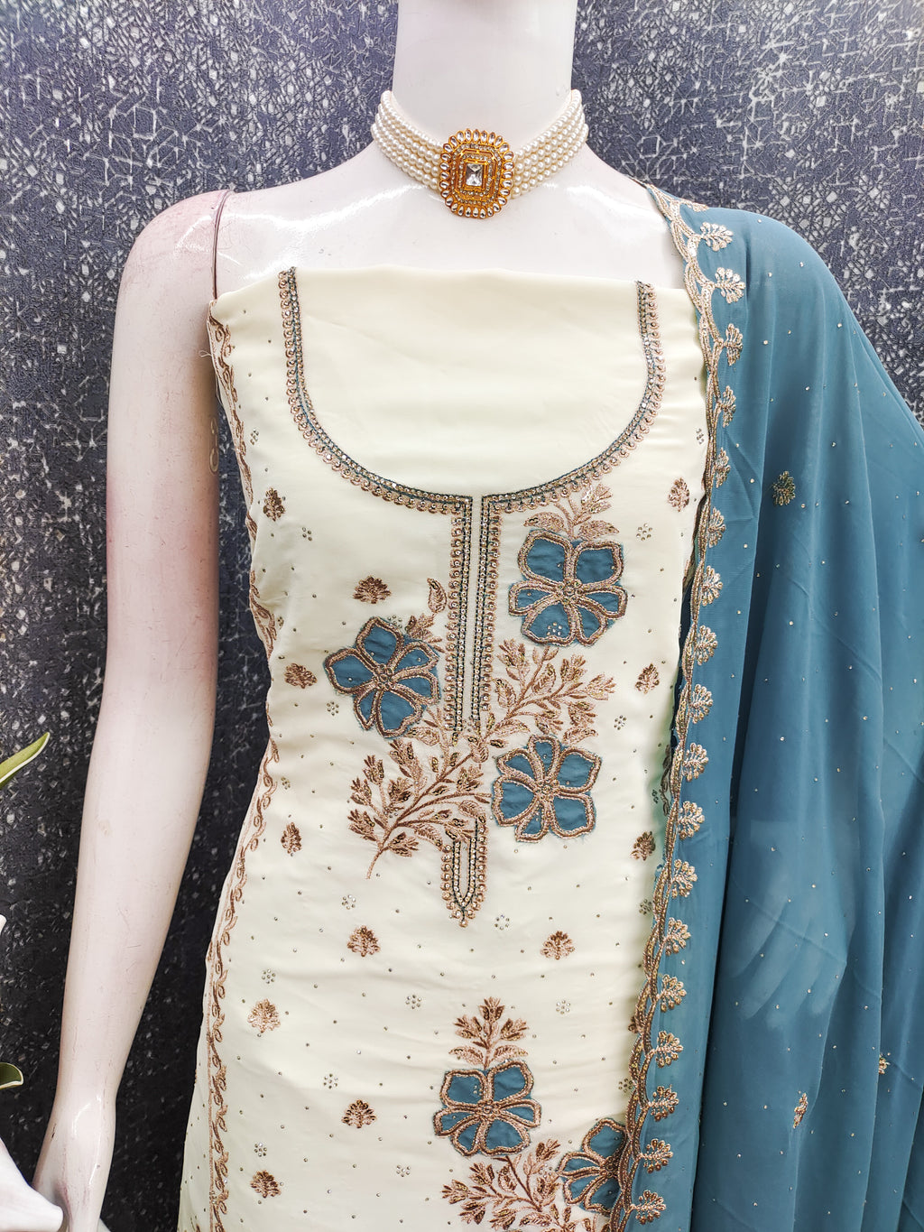 Unstitched salwar suit