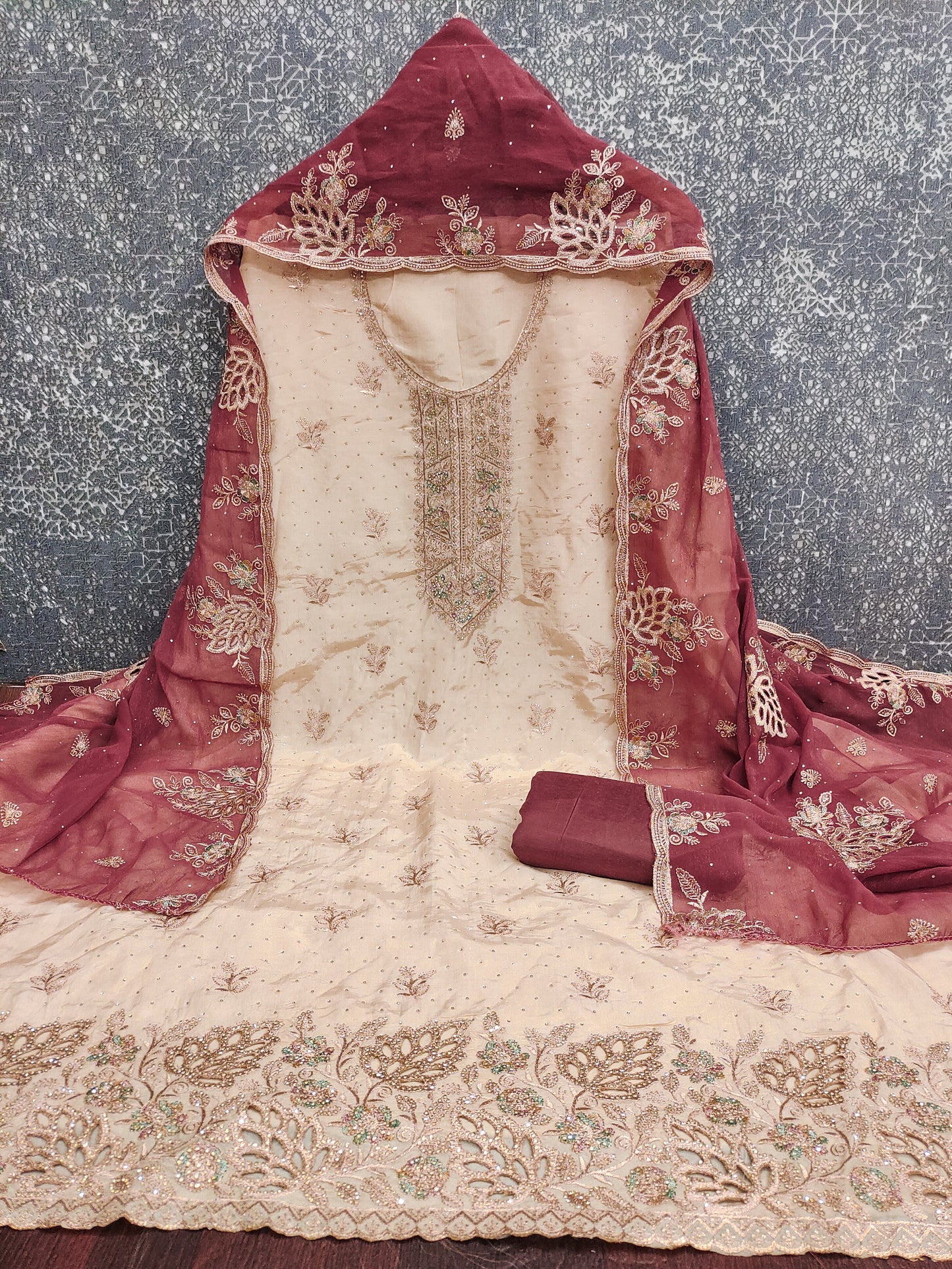 Silk Salwar Suit – Luxe Contrast Edition