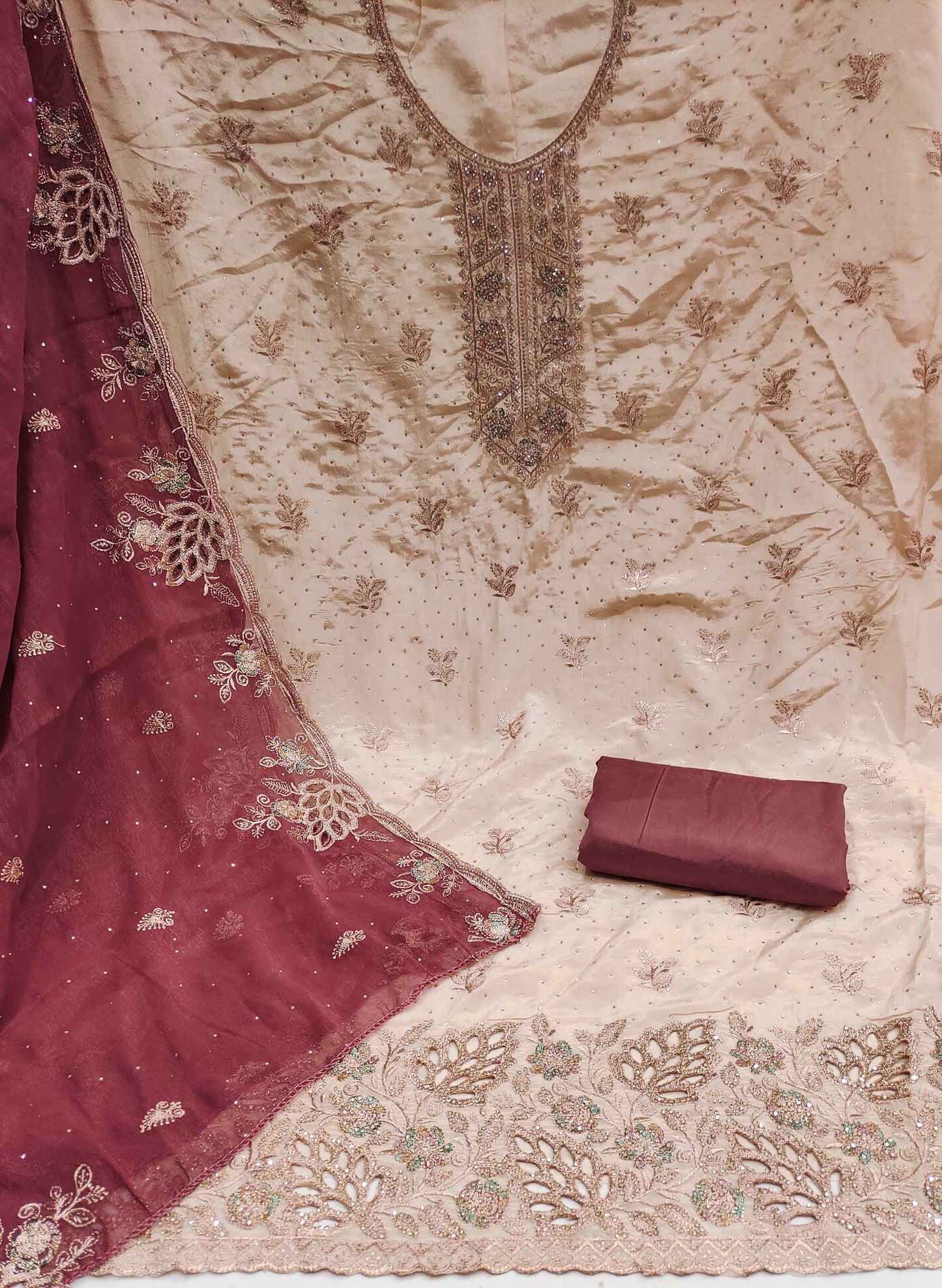 Silk Salwar Suit – Luxe Contrast Edition