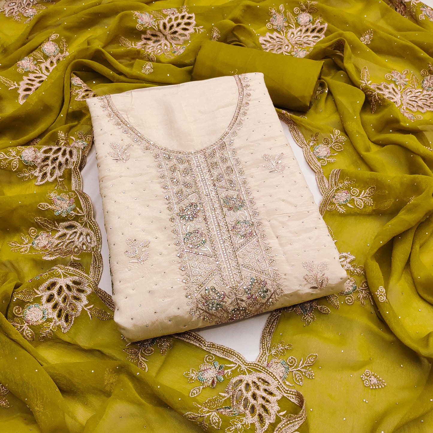 Silk Salwar Suit – Luxe Contrast Edition