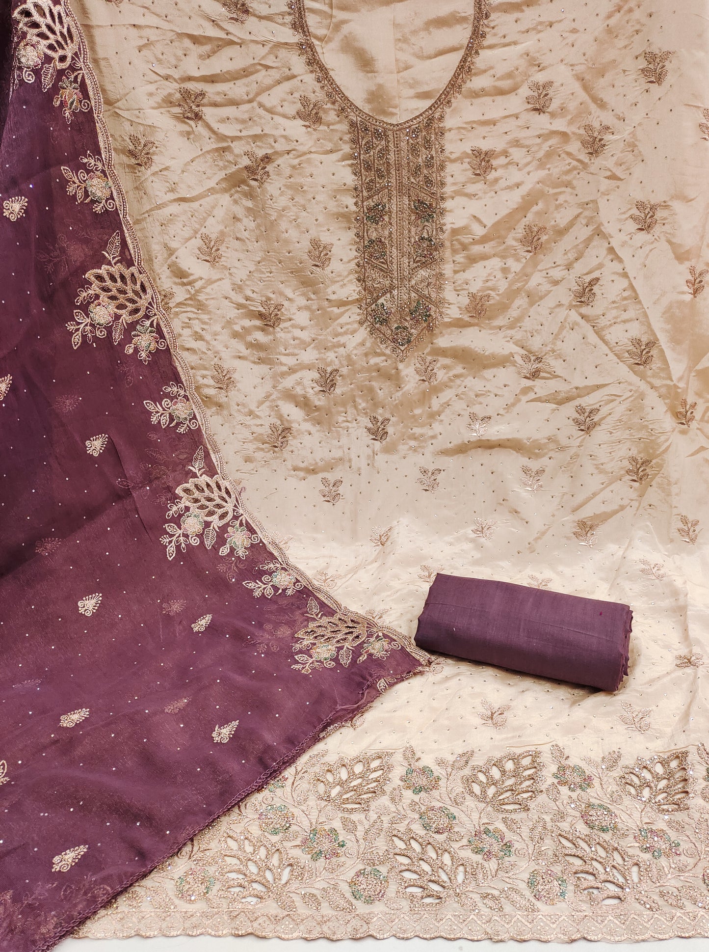 Silk Salwar Suit – Luxe Contrast Edition