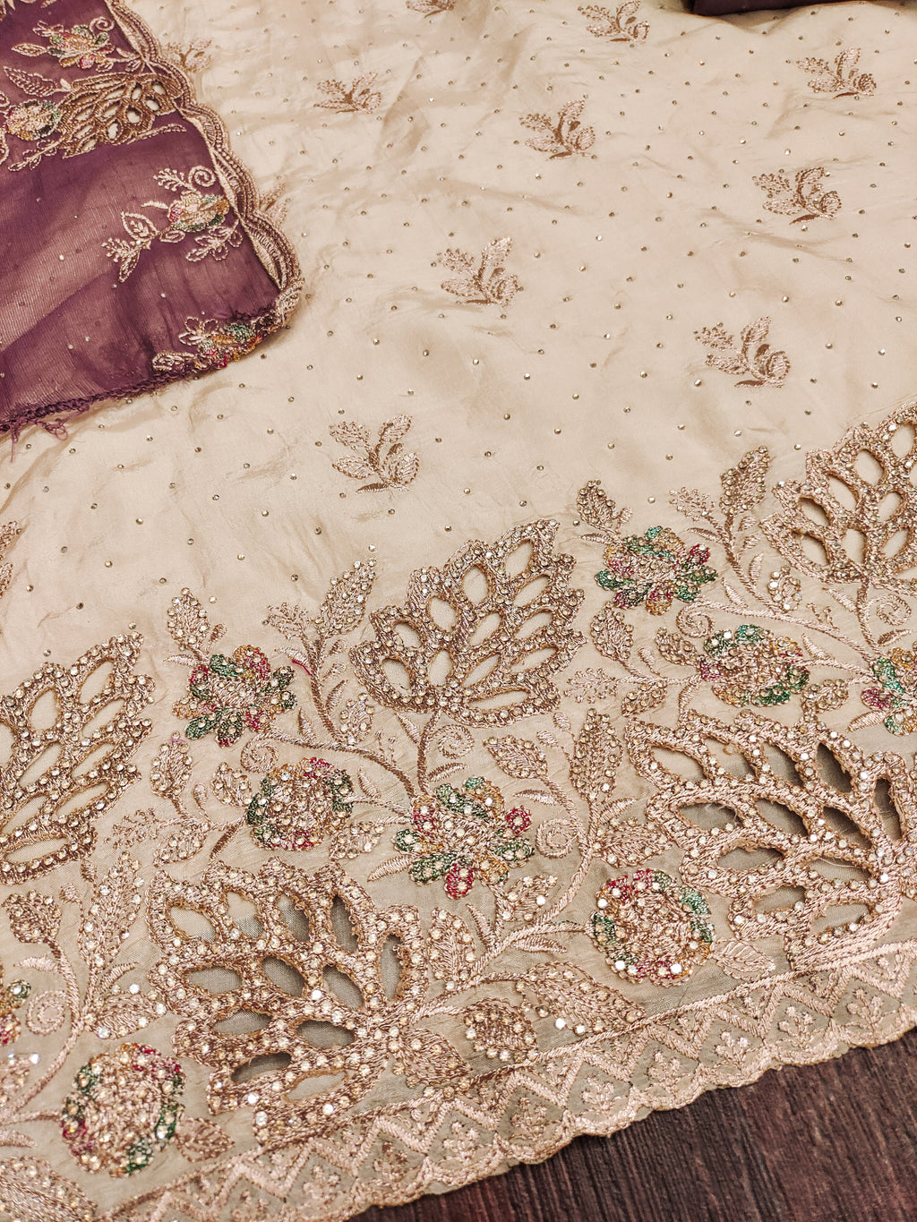 Suit salwar ( unstitched/ semi-stitched ) With Contrast set