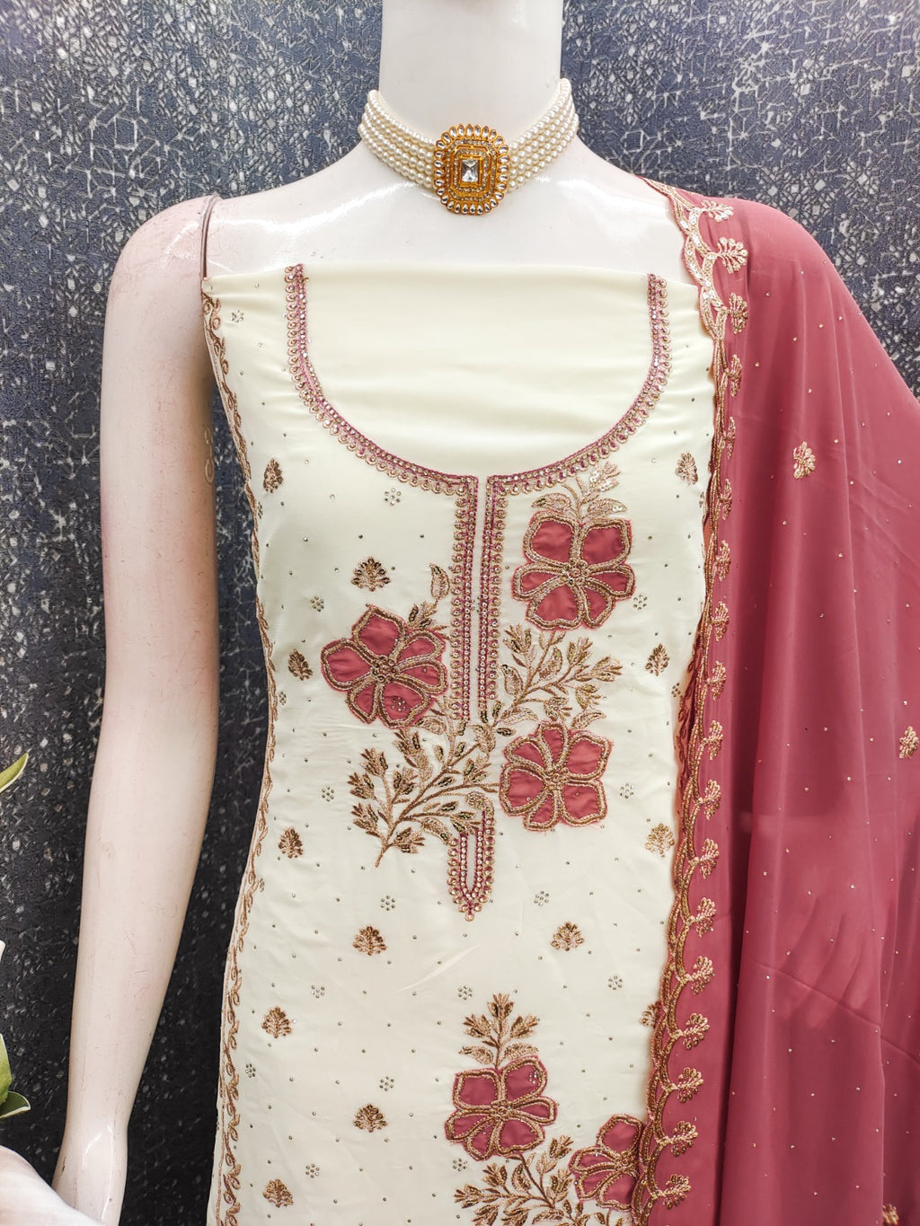 Unstitched salwar suit