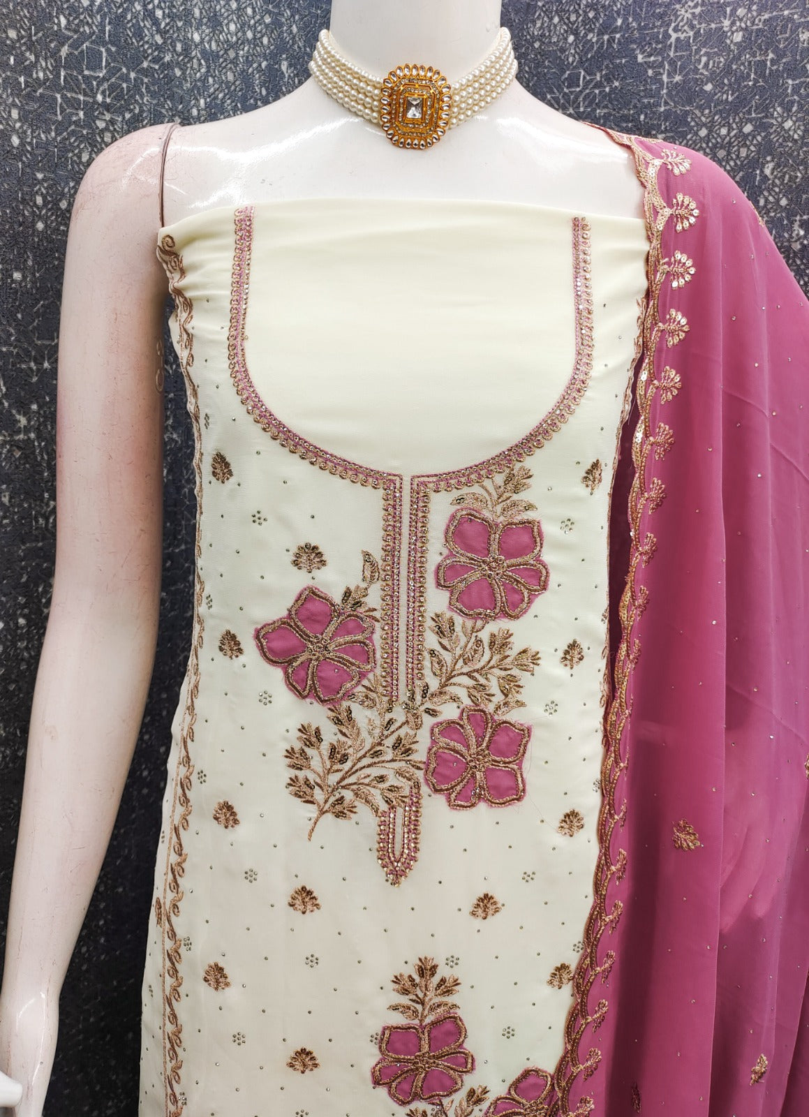 Unstitched salwar suit