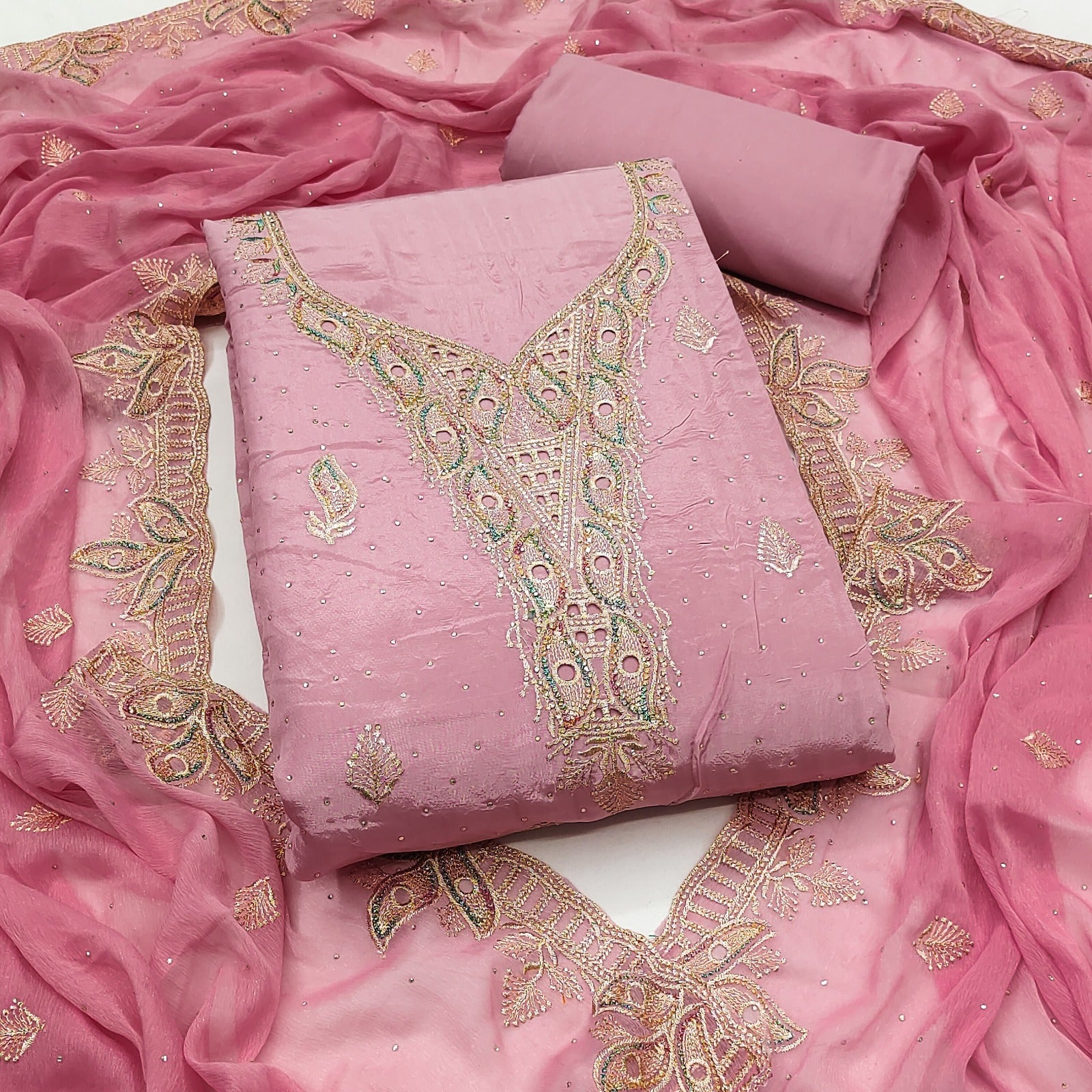 Unstitched and semi- stitching product  suit salwar  Top , bottom, duppata and inner set